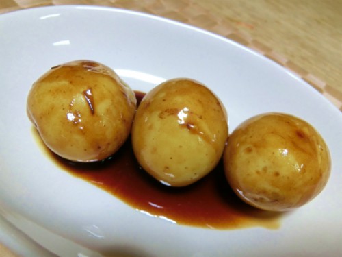 新じゃが坊主の牡蠣ソース