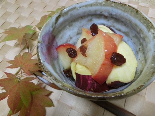 りんごとさつま芋の梅シロップ煮