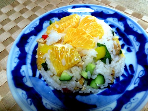 はっさくの野菜ちらし