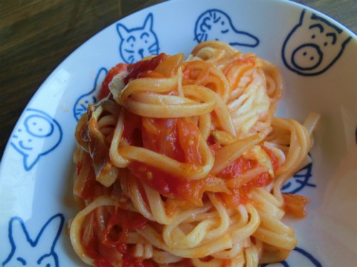 トマトソースうどん２