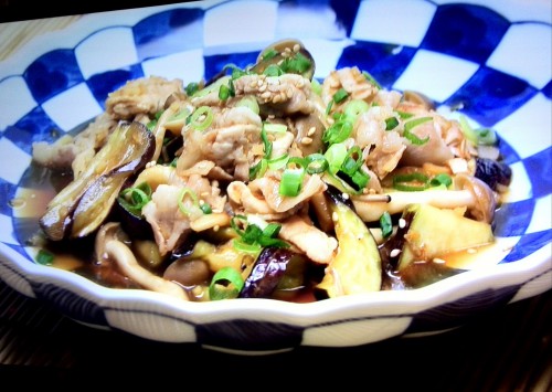 なすと豚肉の黒酢炒め なすと豚肉の黒酢炒め