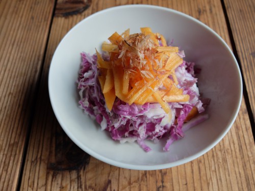 白菜と柿のサラダ２