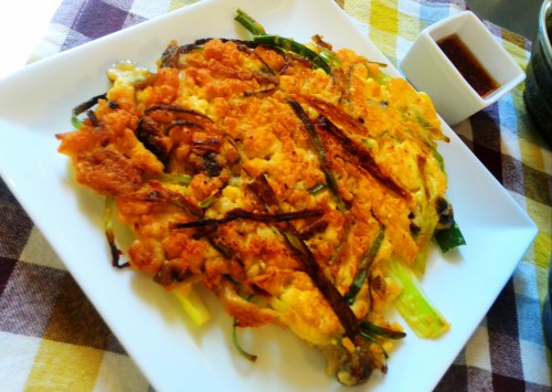 長ネギと豆腐のチジミ風 長ネギと豆腐のチジミ風