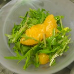 水菜とはっさくサラダ