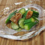 おくらときゅうりの梅かつお